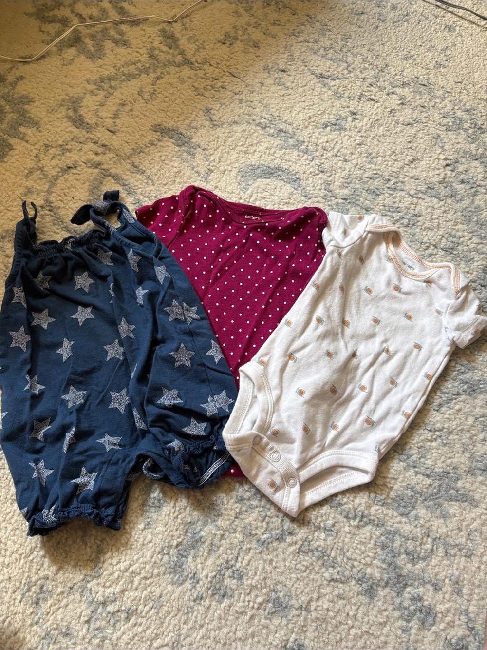 Carter's 3 piece body suit girls